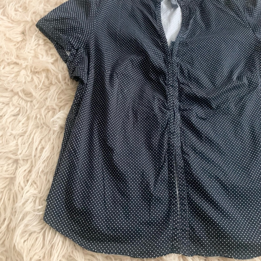 Alfani | Polka Dot Button Up Shirt Short Sleeve - Picture 8 of 10